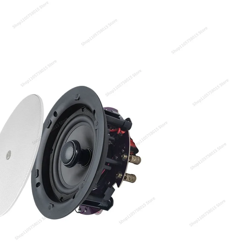 For ceiling audio background music speaker embedded constant resistance coaxial speaker ceiling surround three-dimensional