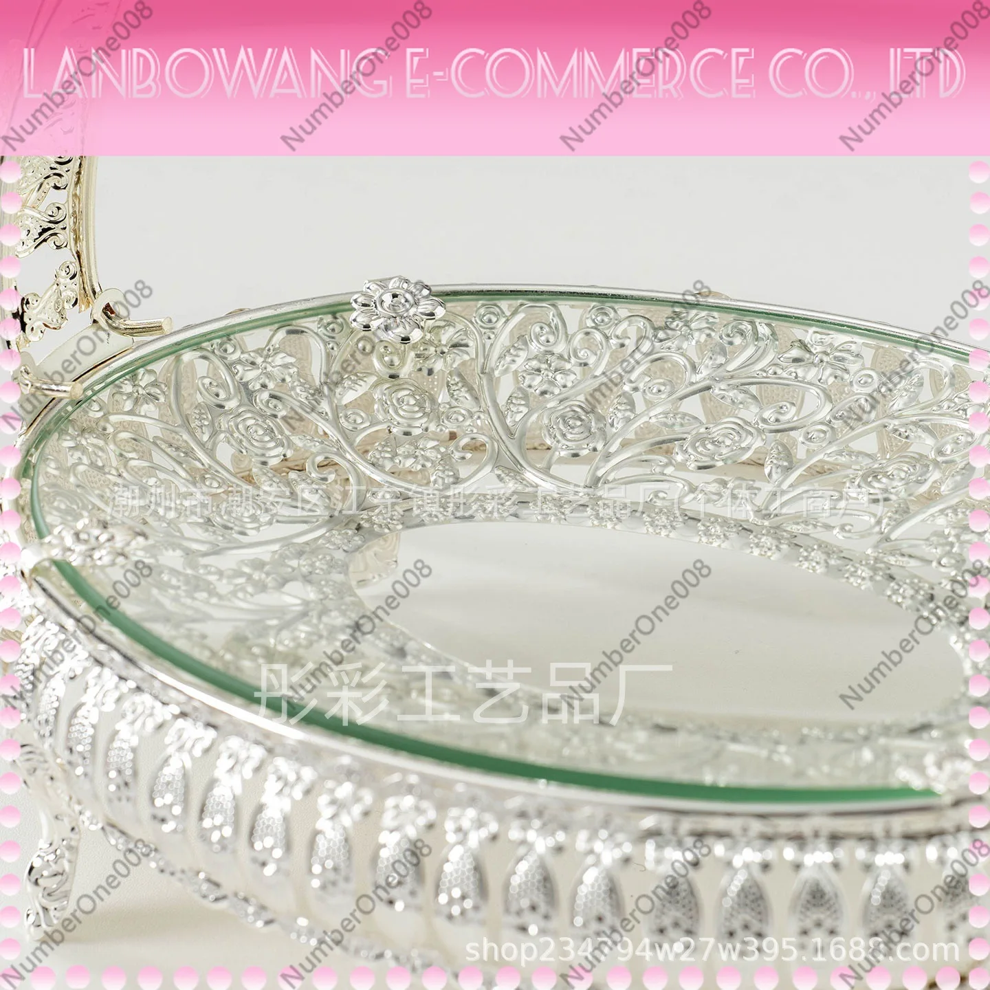 Silver Glass Fruit Bowl Candy Snack Tray for Home Living Room Coffee Table Decor, Light Luxury Serving Dish