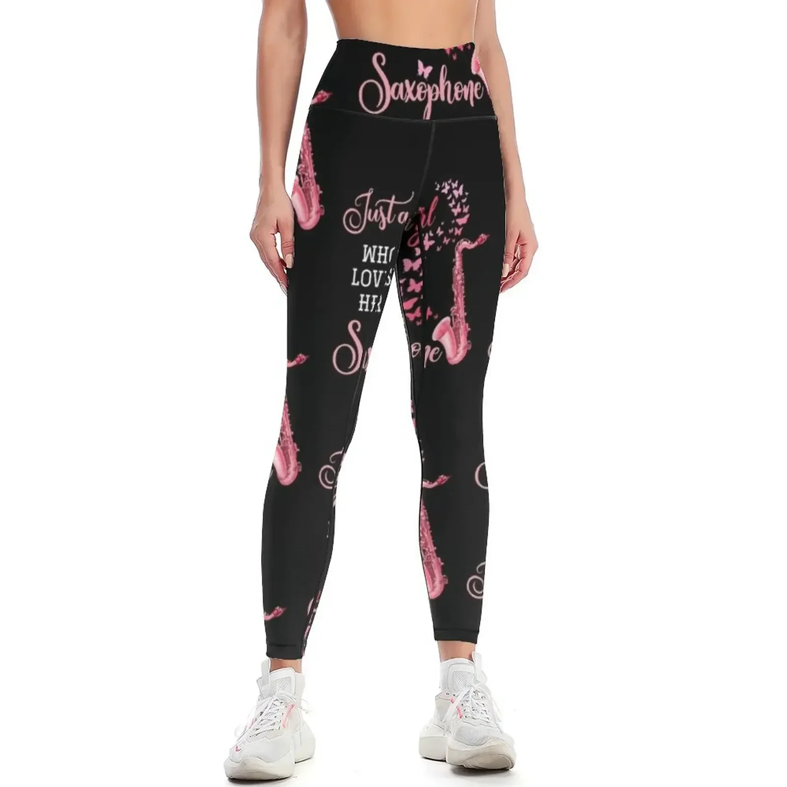 

Just A Girl Who Loves Her Saxophone Leggings Fitness woman sport set leggins push up woman Women's push up Womens Leggings