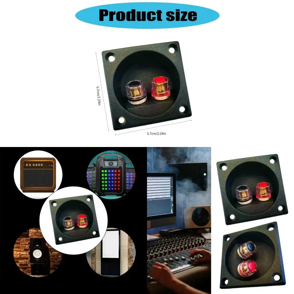  Speaker Junction Box Plastic Electronic Container Case Two-position Binding Post