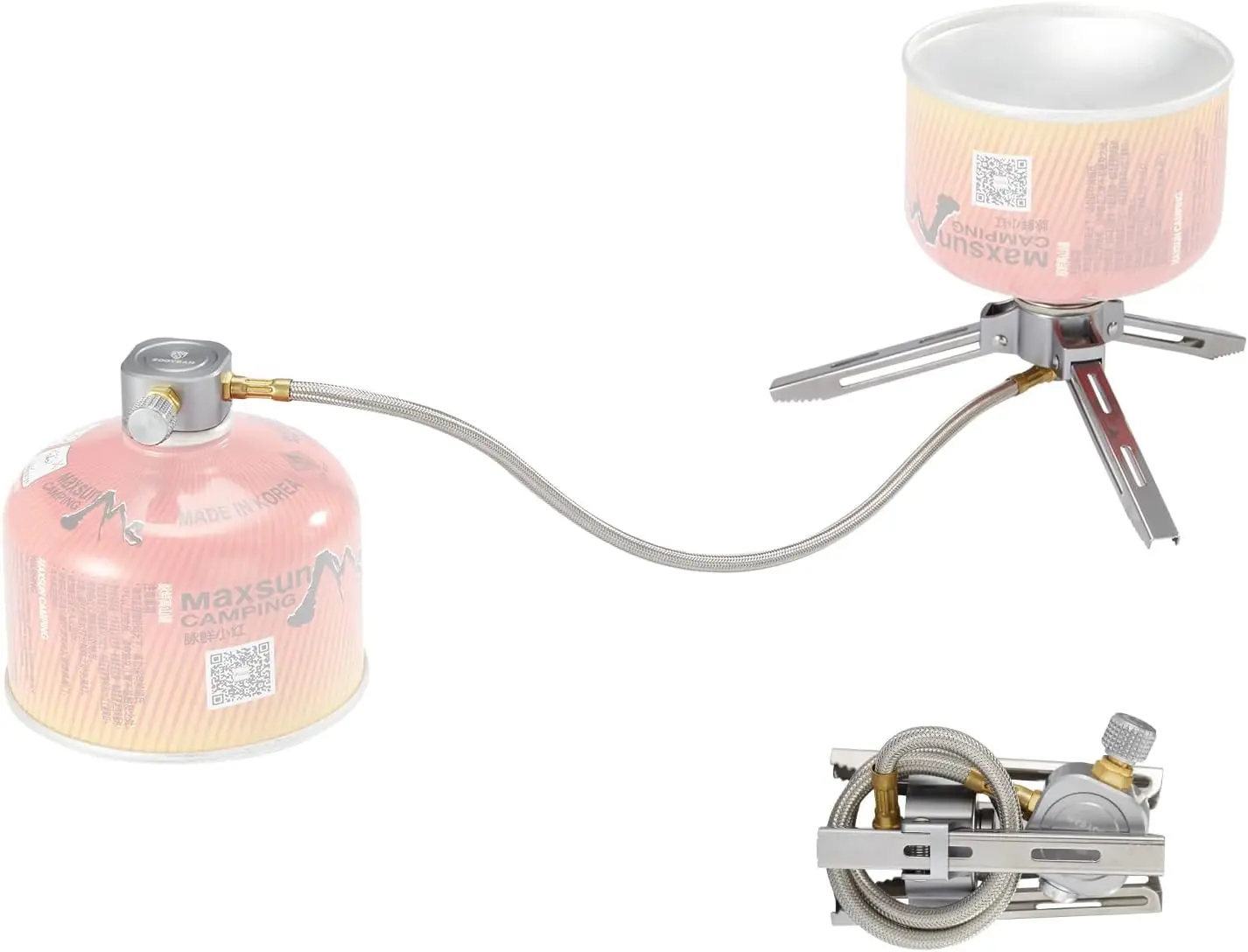 

Remote Gas Refill Adapter for Isobutane Canisters, Lindal Valve Shifter with Air Vent, Gas Saver Plus