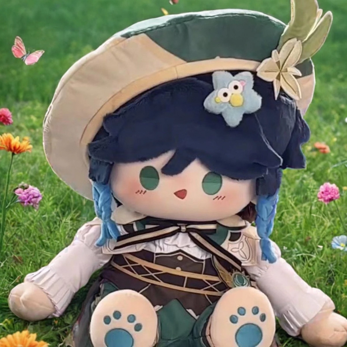 

40CM Venti Plush Doll Genshin Impact Game Cute Dress Up Clothes Plushies Puppets Cosplay Fans Collection Birthday Gift
