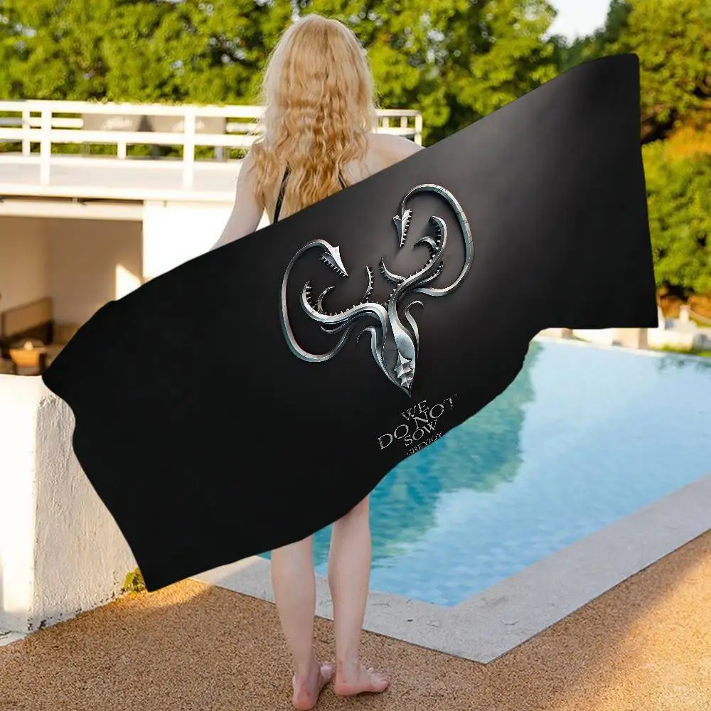 Film G-Game of TV T-Thrones Bath Towel Microfiber Soft Water Absorbing Breathable For Girl Kids Decorative Cartoon Beach Towel