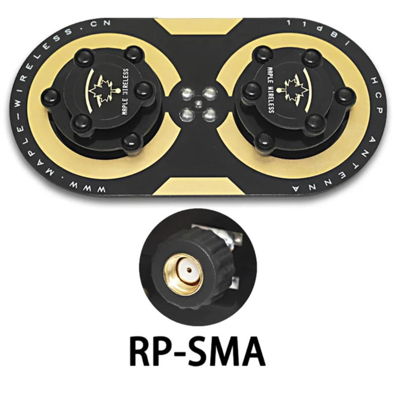 11dBi SMA Circularly Polarized Maple Leaf Antenna – 4.9/5.8GHz Dual‑Band for Fatshark / SKYZONE RC FPV Goggles view 2