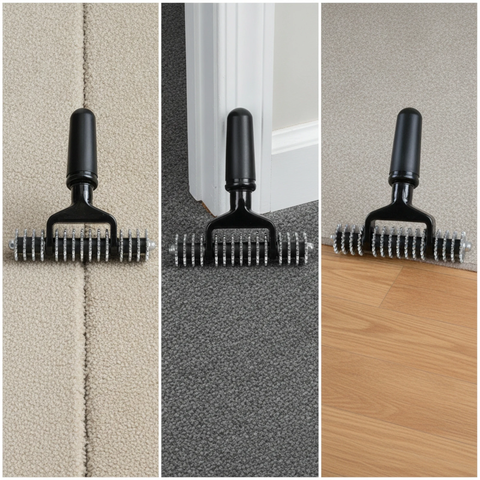 Hand-Operated Carpet Installation Roller Aluminum Frame Carpet Installation Roller with TPR Handle Flooring Tool Sturdy 6-Inch