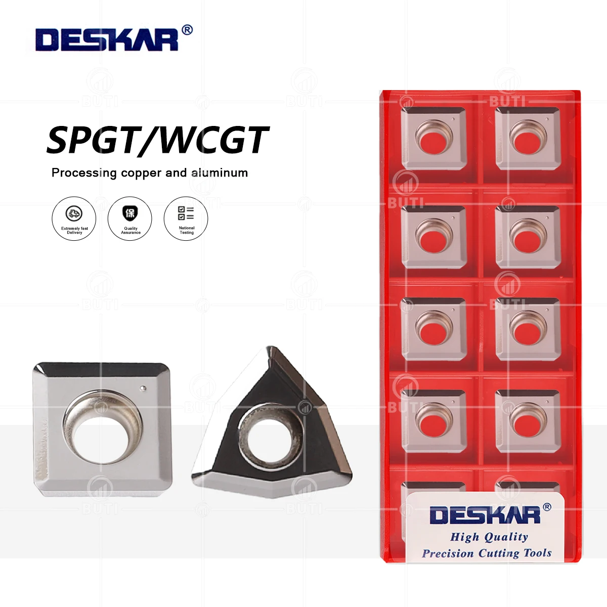 

DESKAR SPGT060204 SPGT07T308 090408 110408 140512 WCGT080412 K10 100% Original Udrill Carbide Inserts For Aluminum Cutting Tool
