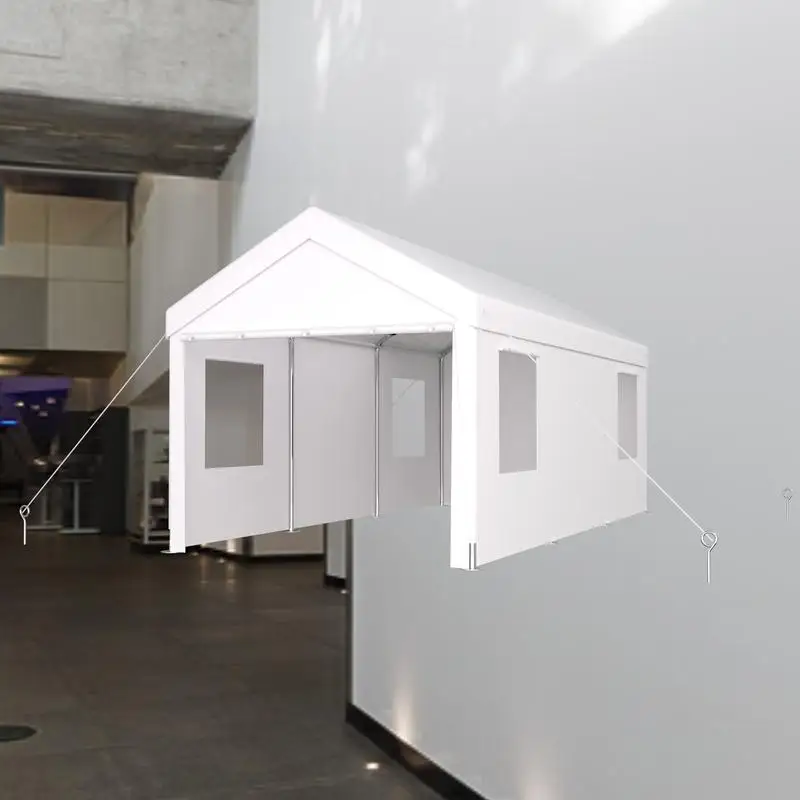 

Портативный гаражный навес 12x20, сверхмощный карман с 2 подвижными дверями и 4 вентиляционными отверстиями, идеально подходит для автомобилей, грузовиков, лодок и садовых инструментов,