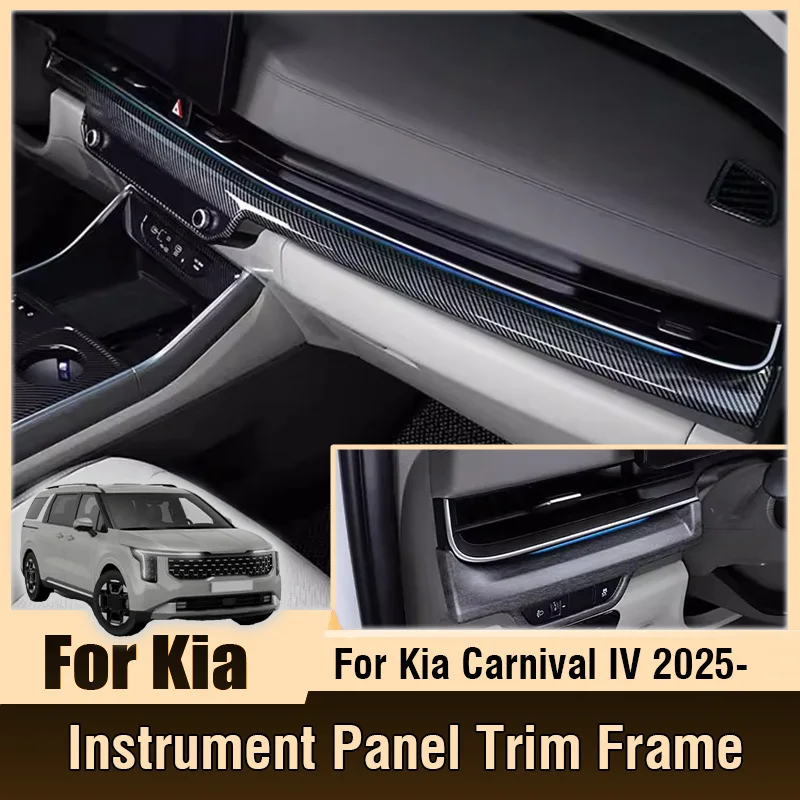 

For Kia Carnival Sedona KA4 IV 2025 2026 Car Front Dashboard Air Vent Instrument Cluster Trim protection frame cover sticker