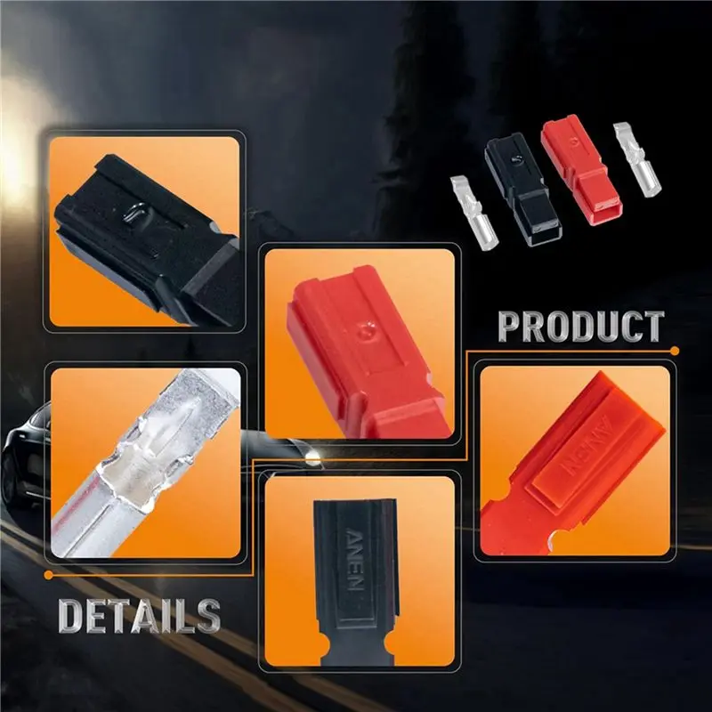 Exquisite-120 PCS 15A/30A/45 Amp Power Connectors Assortment Kit, Anen Power Pole Connectors,Quick Disconnect Terminals Connecto