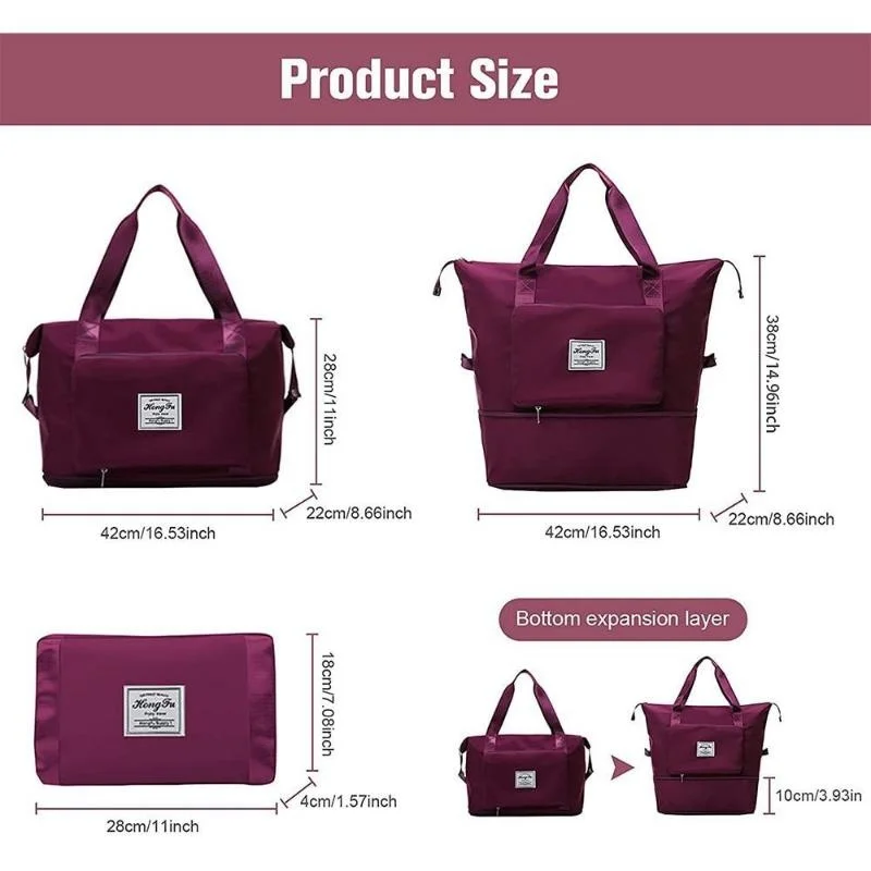 Large Capacity Folding Travel Bags Waterproof Luggage Tote Handbag  Duffle  Women Gym Yoga Storage 