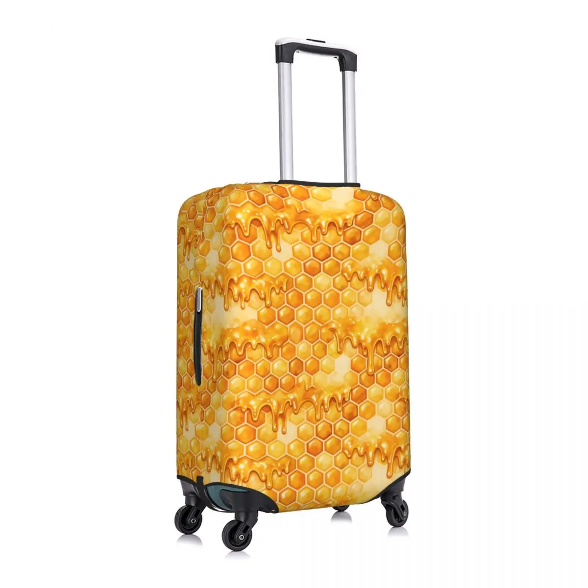 Custom Dripping Honeycomb Watercolor Pattern Luggage Cover Protector Funny Travel Suitcase Covers for 18-32 Inch