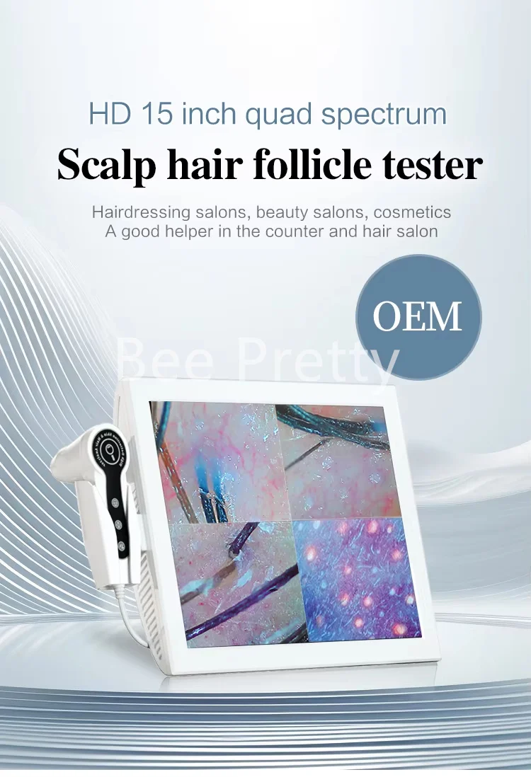 

New Professional Hair Follicle Detector Scalp Analyzer HD Display Hair Camera Detector Hair Follicle Moisture Testing Equipment