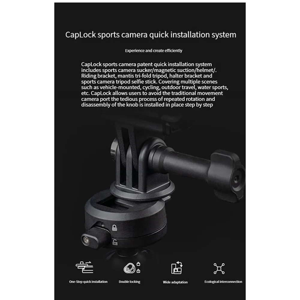 Camera Magnetic Ballhead Bracket Caplock Mount Set Universal Adapter Screw for Insta360/DJI Osmo/Action Accessories