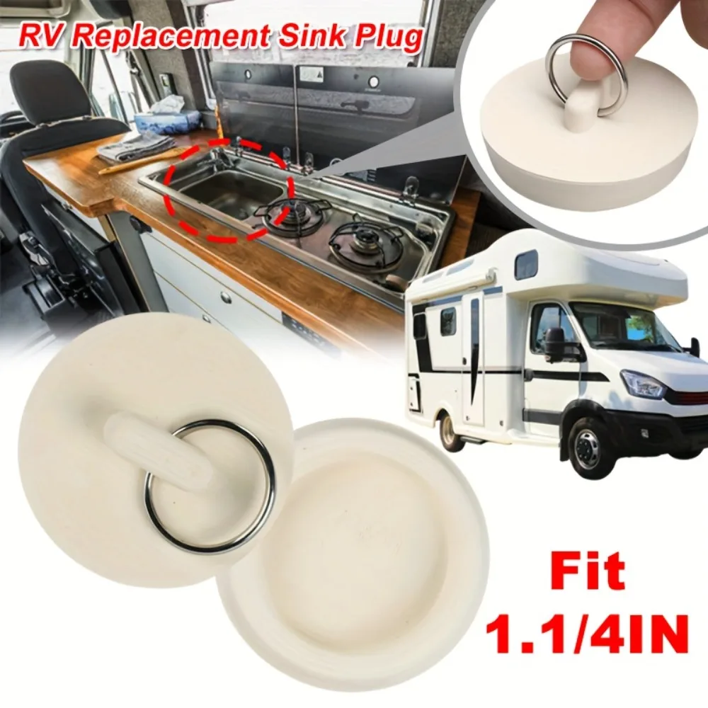 Sink plug anti leakage bathtub plug, universal RV kitchen sink plug, circular rubber drain cover practical bathroom accessory