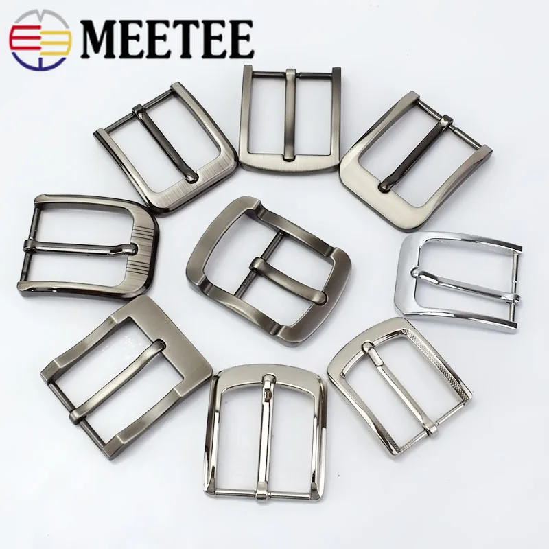 1pcs 35/40mm Meetee Zinc Alloy Metal Pin Belt Buckles for Mens Waistband Adjust Head DIY Casual Jeans Leather Crafts Accessories