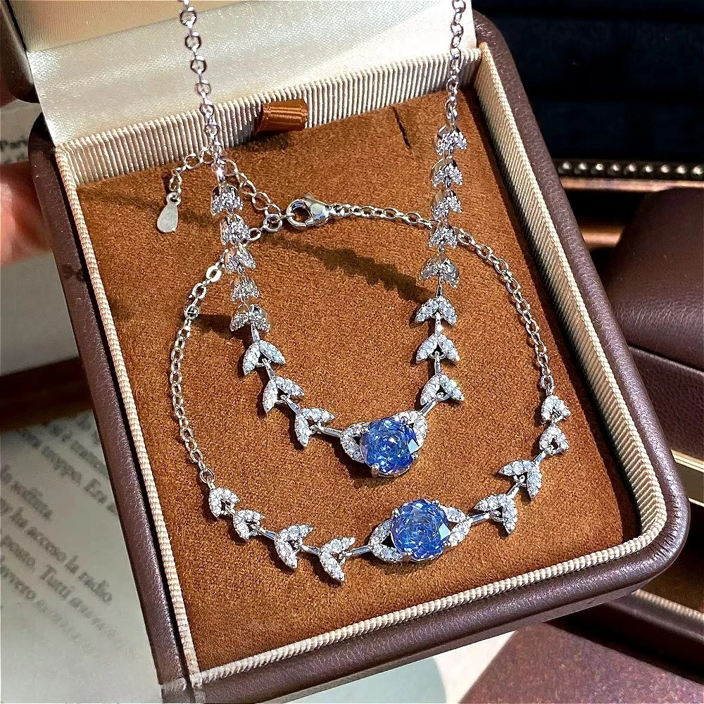 925 pure silver octagonal millennium wheat grain necklace, diamond rose flower, purple diamond bracelet