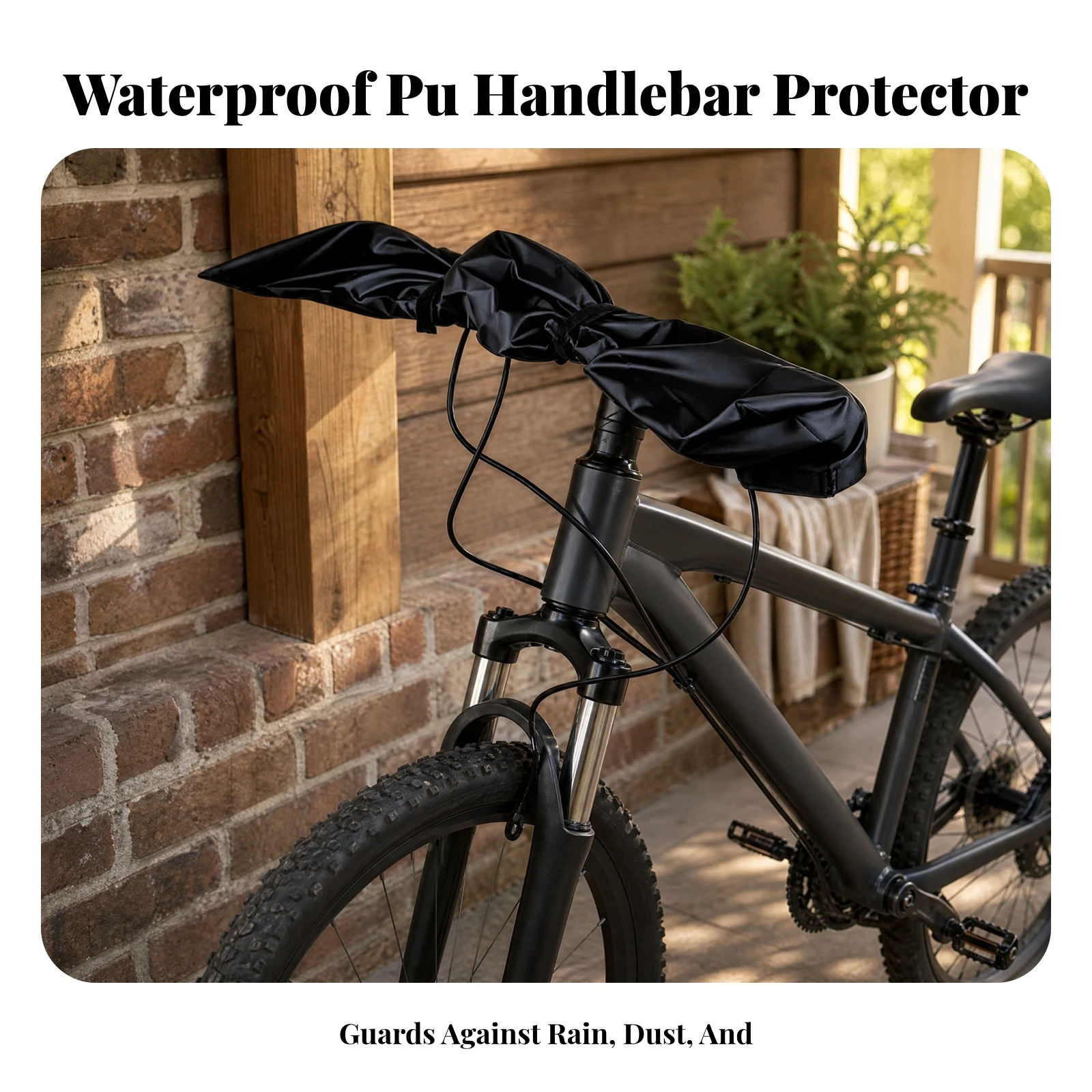 Two-Wheeler Handlebar Shielding Cover Adjustable Mountain Bike Handlebar Cover Flexible Easy to Install for Rainy Rides