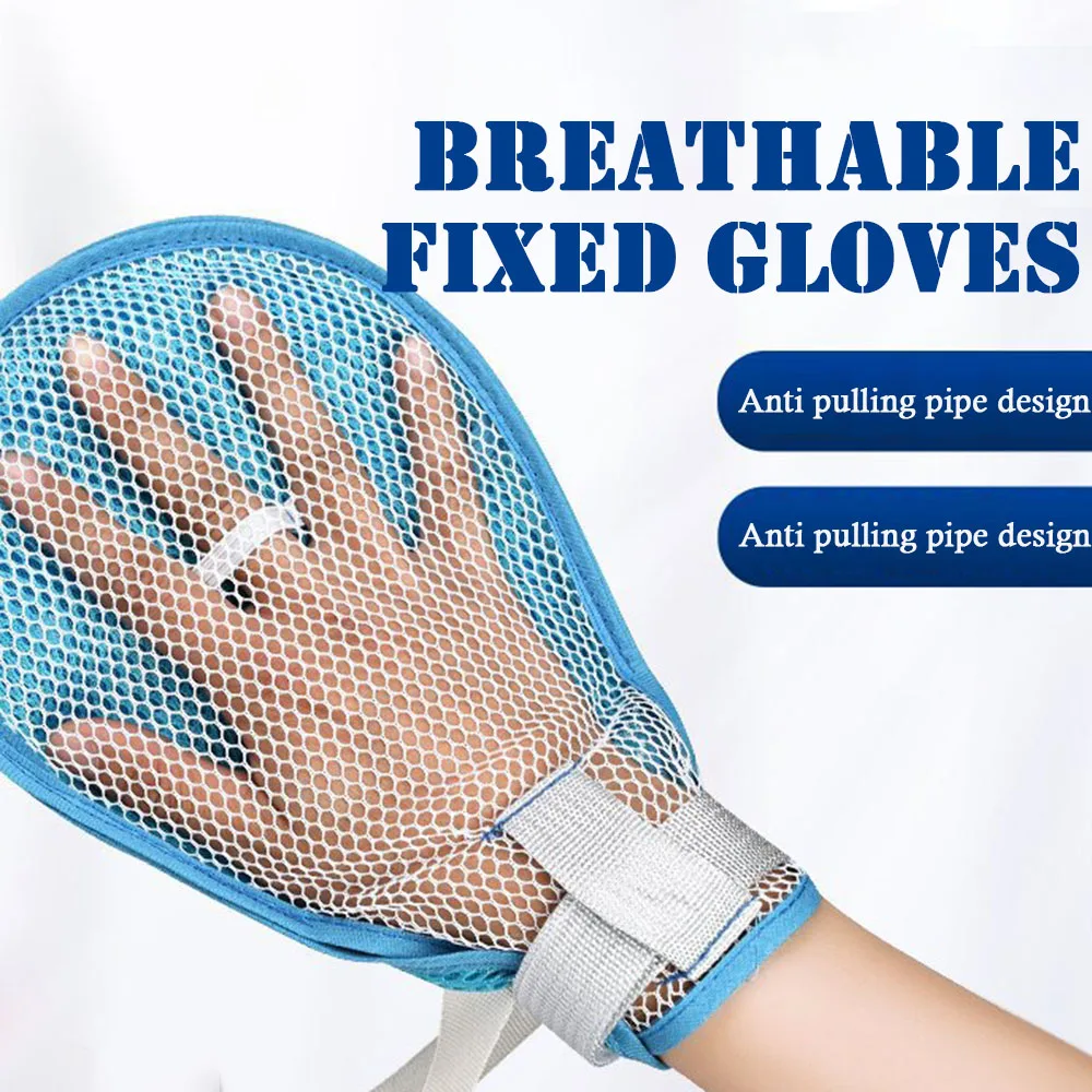 Single Hand Restraint Mitt Finger Control Fixed Gloves Hand Infection Protectors for Elderly Patient Anti-scratch Harm Infection