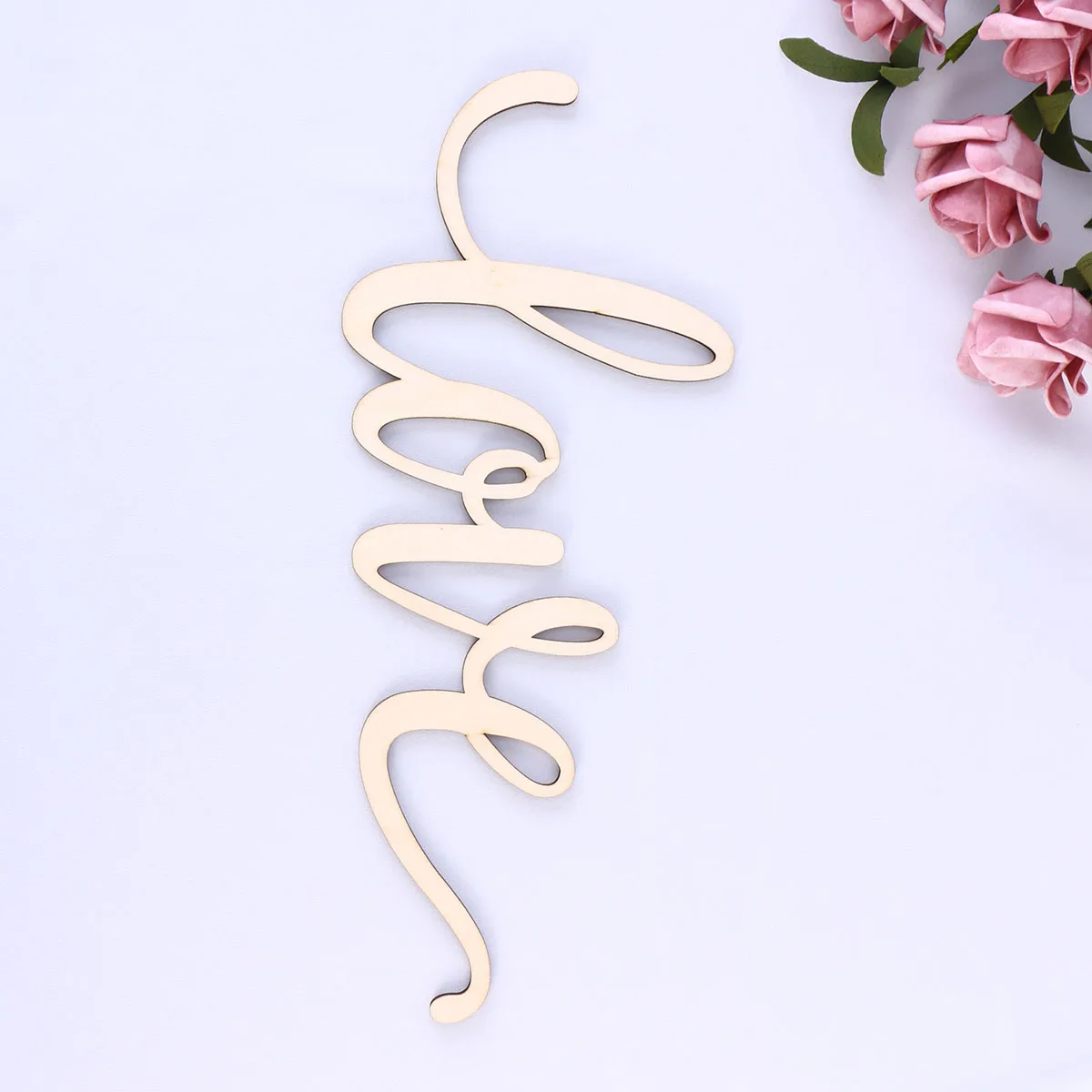 

Rustic Decor Wooden Decorative Hang Tag Love Sign Small Wedding Cutout Signs Christmas Unfinished Home