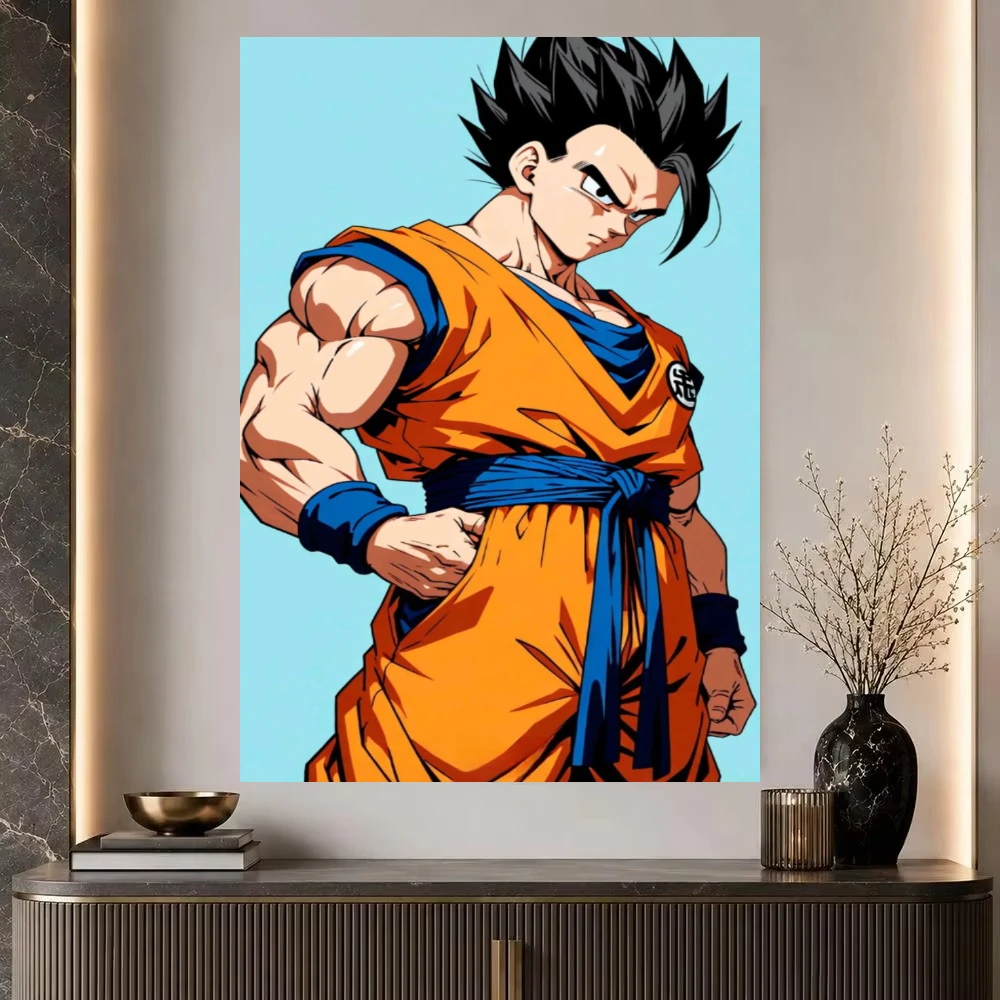 Dragon Ball Trunks Super Saiyan Anime Oil Painting By Numbers Canvas Wall Art Home Living Room Decor Painting no frame