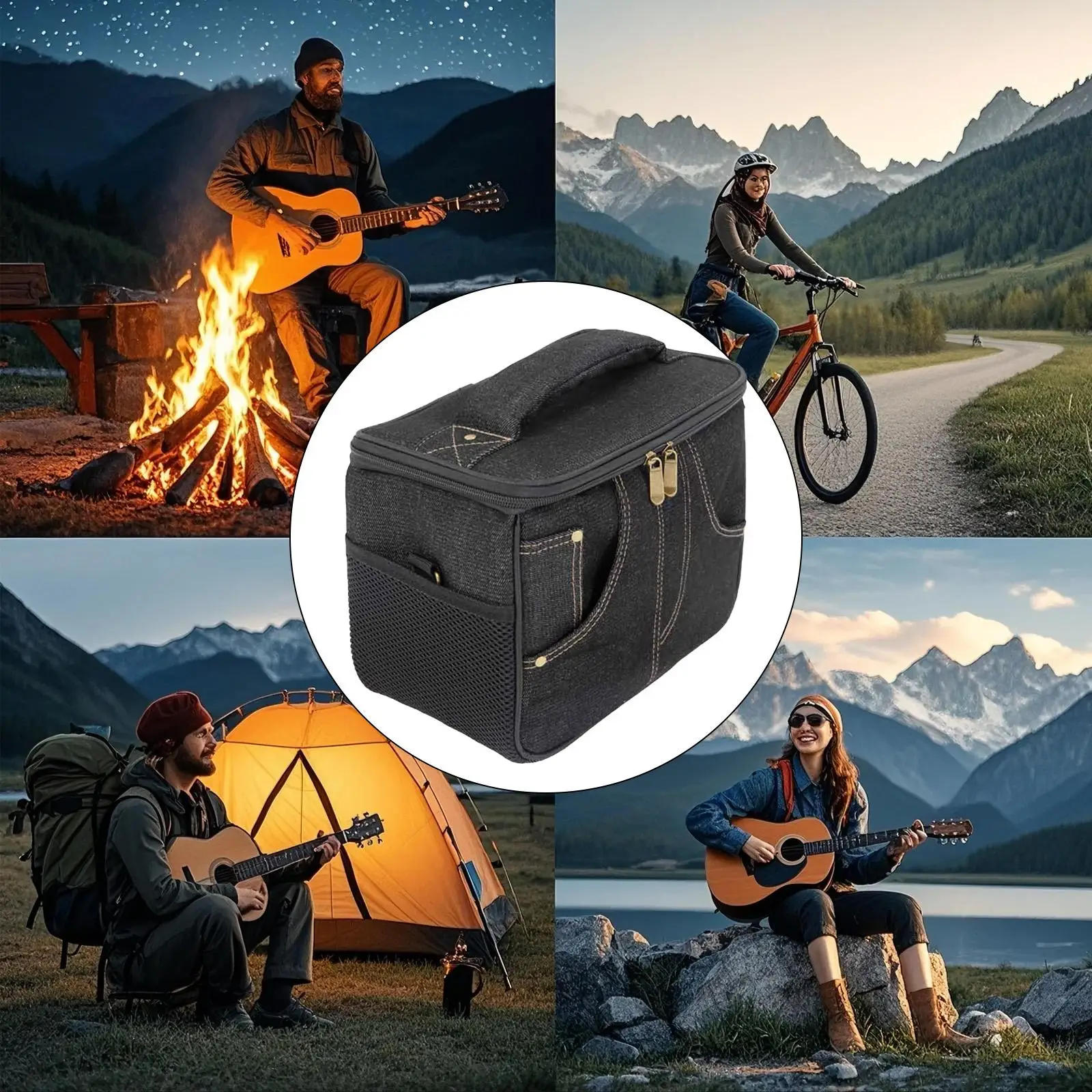 Guitar Amplifier Storage Case Portable Protection Gig Bag Nonslip Travel Carry Bag for Musician DJ Music Gear Transport Player