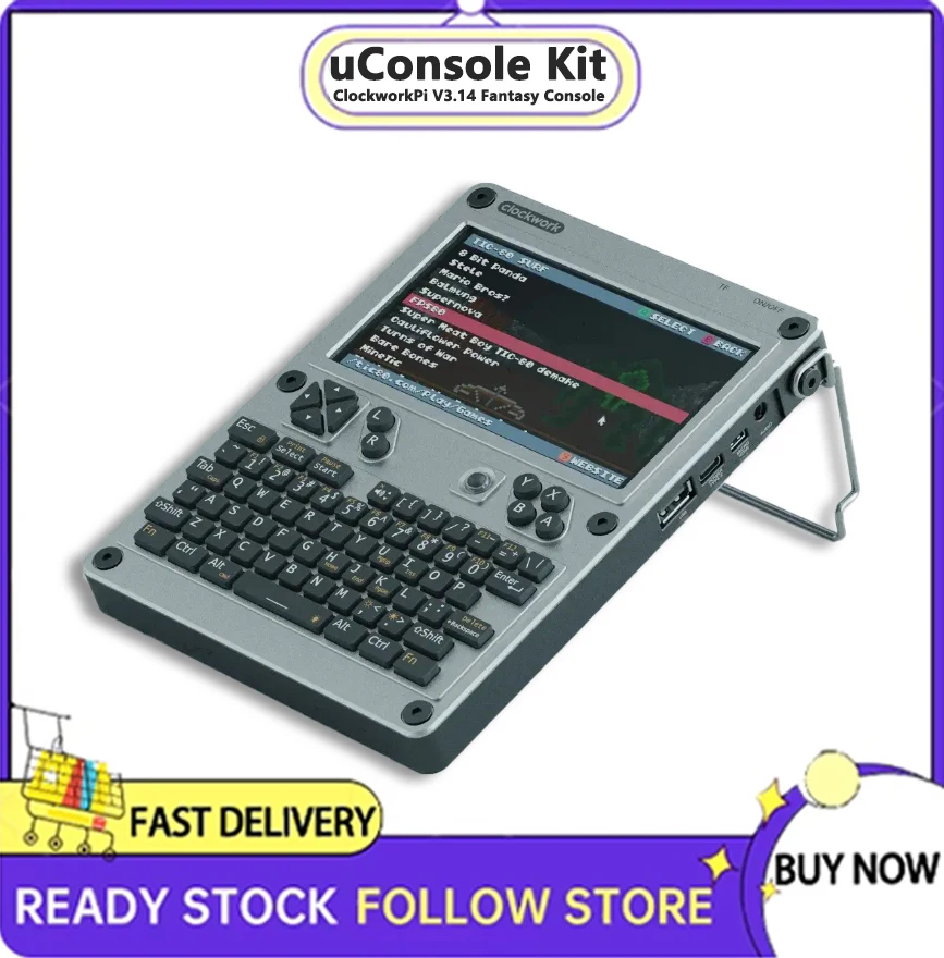 uConsole Kit ClockworkPi V3.14 Mainboard Fantasy Console for Indie Game Developers and Bedroom Programmers Raspberry Pi CM4 Lite