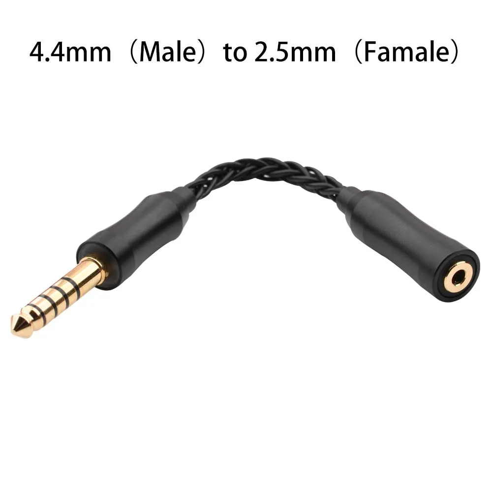 8 Core No-Oxygen Copper  4.4mm Male to 3.5mm Balanced Conversion Cable Female adapter For MP3 Music Player sound headphones