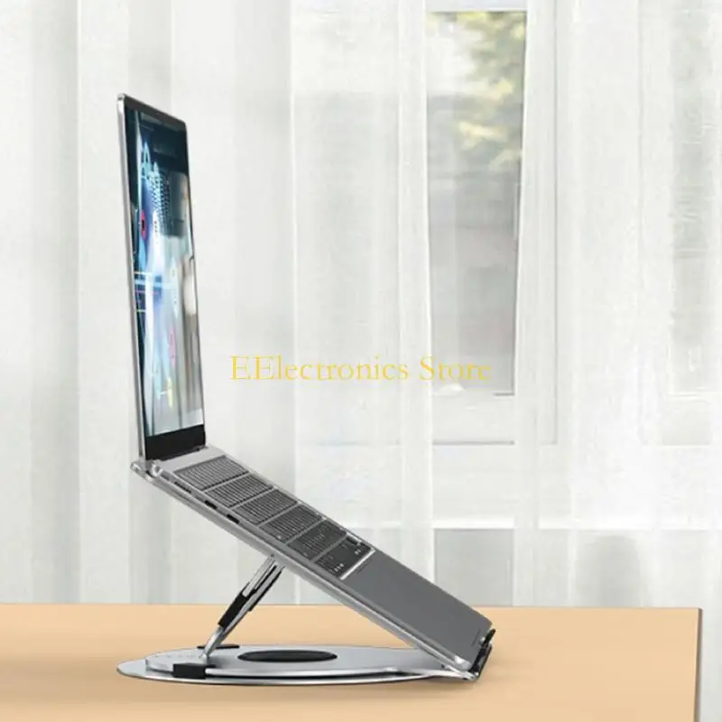 B03C Foldable Tablet Bracket Stand Portable Laptop Bracket Heat Dissipation 360 Degree Rotatable Adjustable Stand for Laptop