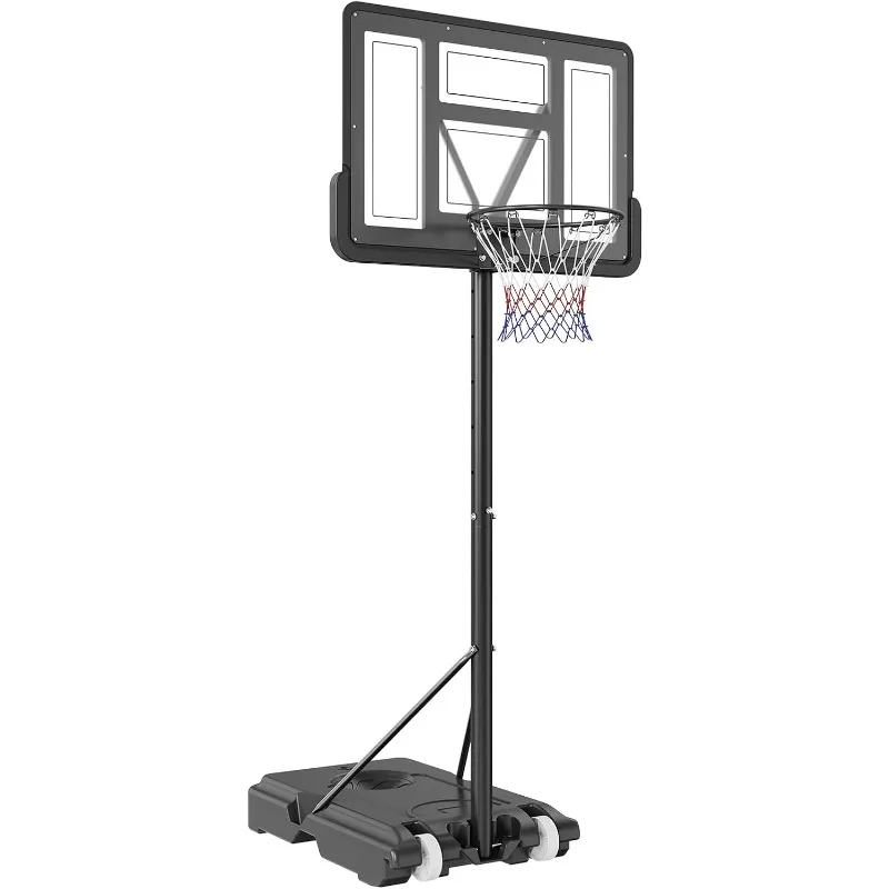 

VEVOR Basketball Hoop, Adjustable Height Portable Backboard Court, Basketball Goal, Mobile Stand, Black-44 inch Backboard