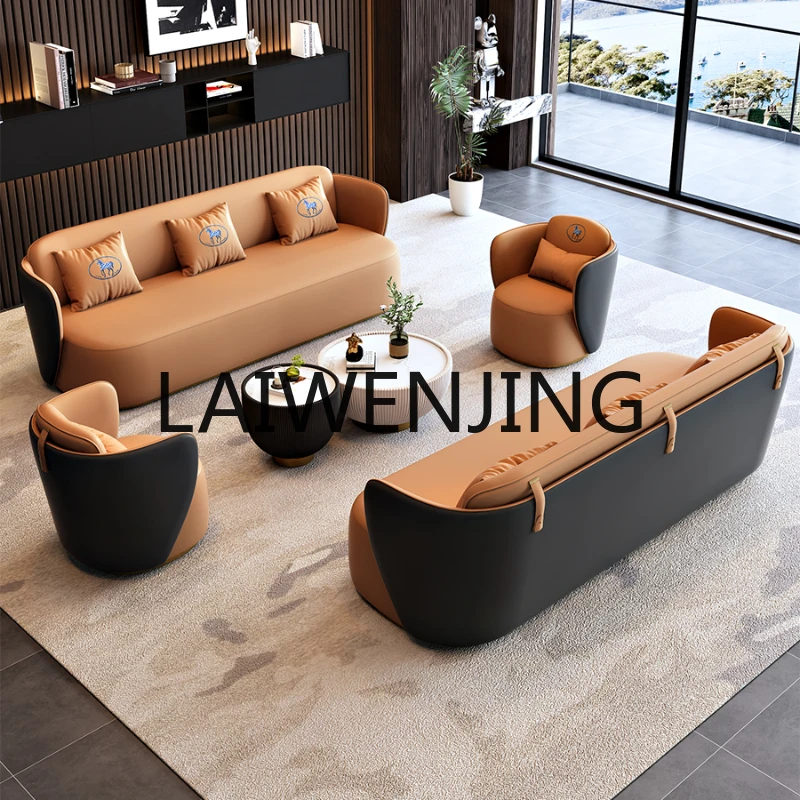 

RWJ Guest Sofa Combination Hotel Lobby Rest Area Reception Sofa Sales Office Negotiation Table and Chair