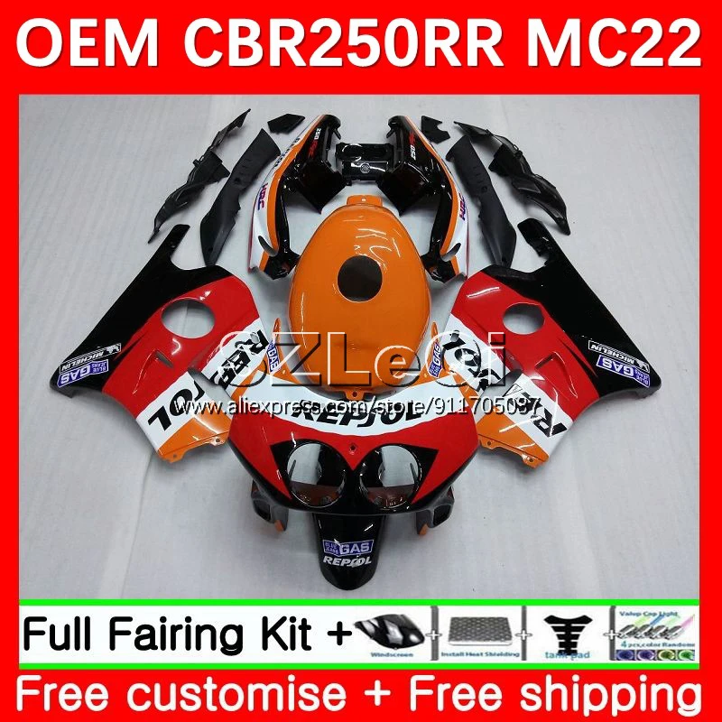 Injection For HONDA CBR250 CBR Repsol red 250 RR CC 250RR 27No.13 CBR250RR 90 91 92 93 94 MC22 1995 1996 1997 1998 1999 Fairing