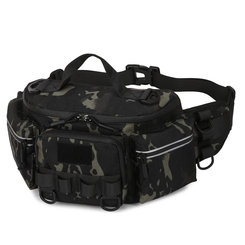 Multifunctional Waist Bag Tactical Camping Hiking Climbing Chest Waist Crossbody Bag Fishing Tackle Lure Storage Backpack