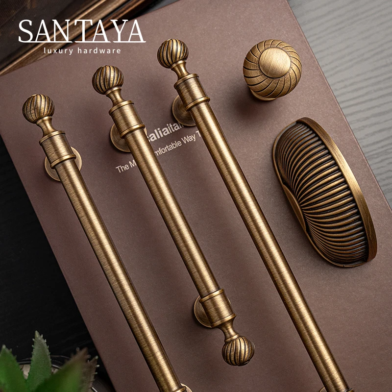 Antique Brass Cabinet Shell Handles 1
