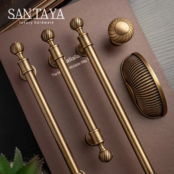 Antique Brass Cabinet Shell Handles 1