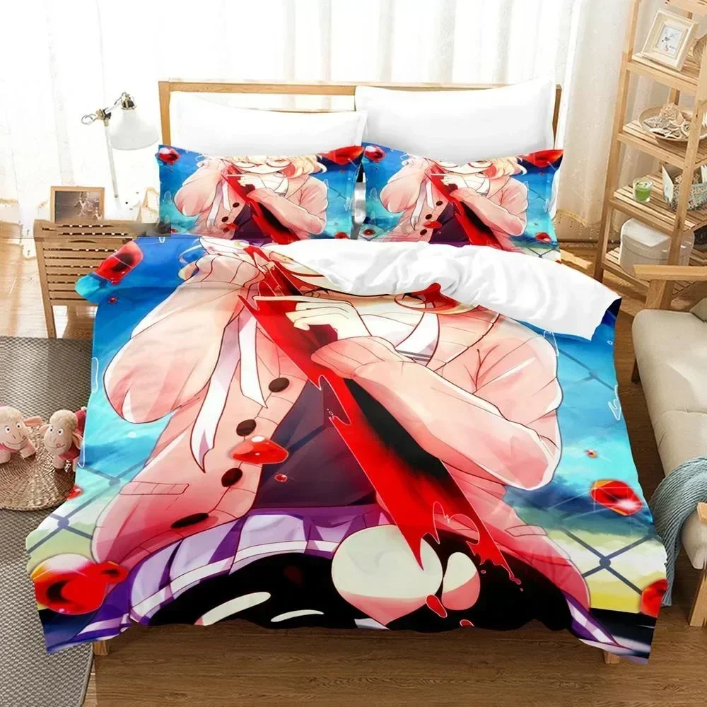 Anime Beyond the Boundary Mirai Kuriyama Bedding Set Duvet Cover Sheet Printed Pillowcase Full Queen King Size Comforter Bedroom