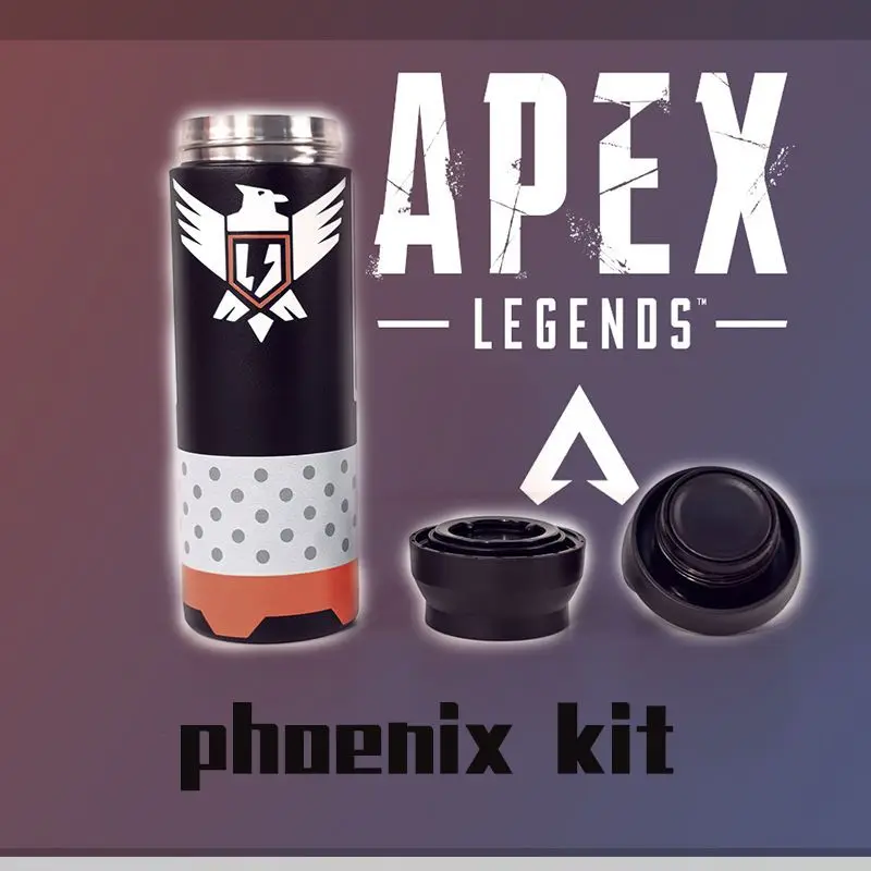 New Apex Legends Phoenix Kit Shield Battery Stainless Steel Water Bottle Keeps Liquids Hot or Cold Thermos Mug Birthday Gift Toy