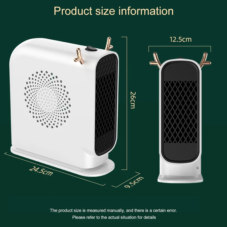 Wholesale Portable Desk Top Heater One Button Switch Small Mini Heater Electric Fan Heater