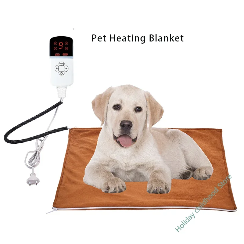 

New Pet Heated Mat Dog Temperature Adjustable Dog Heating Pad Waterproof Electric Heating Pad With Timer Dog Sleeping Supplies