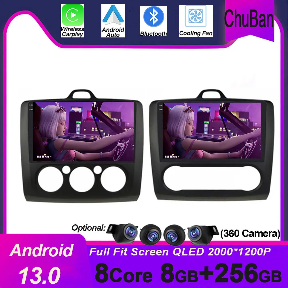 

Android 13 Car Radio Autoradio For Ford Focus 2 Mk2 2004 - 2011 GPS Navigation Multimedia Player Carplay Stereo WIFI