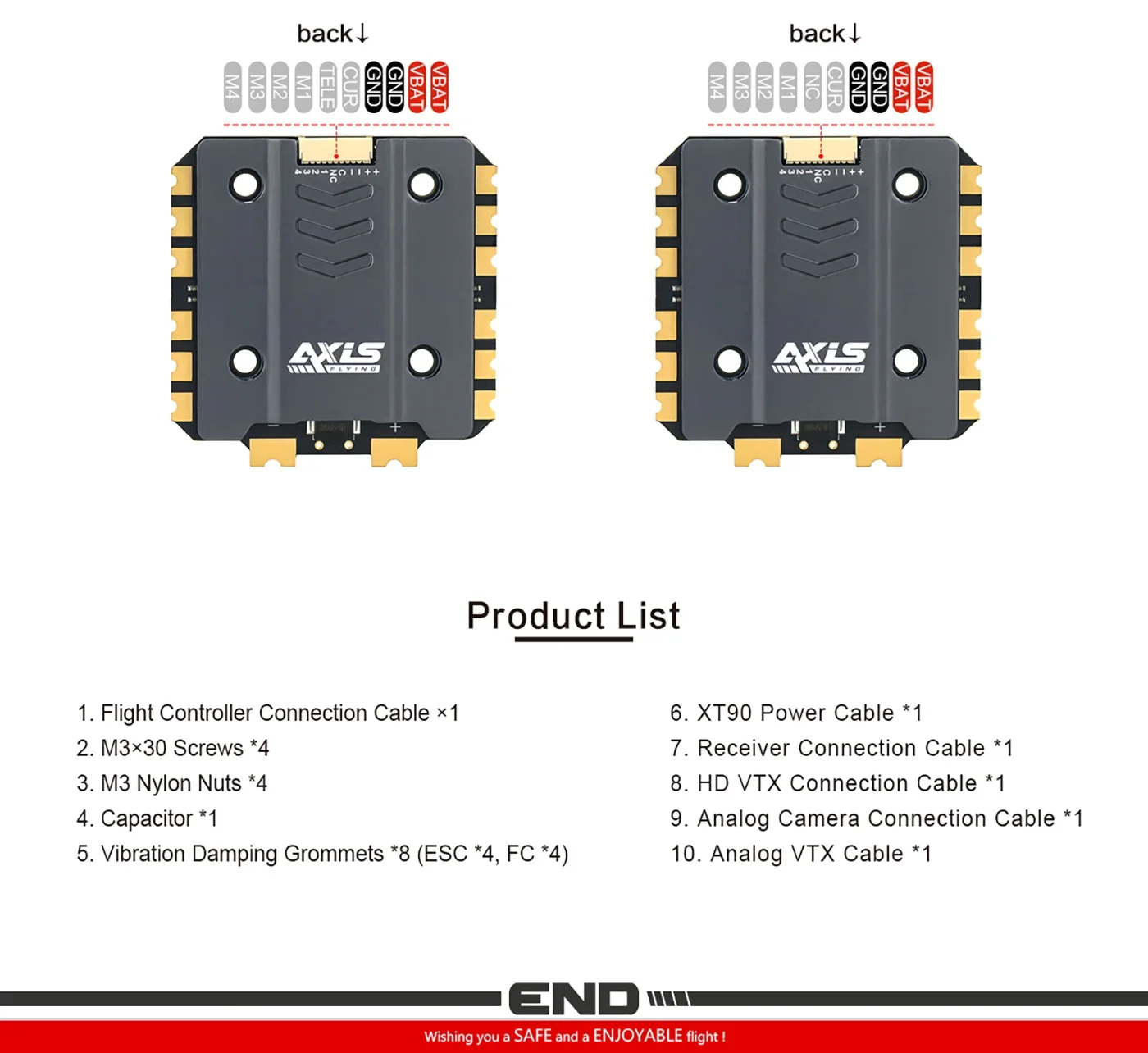 Axisflying Argus Pro 80A 100A ESC, 8S 32bit Speed Controller for 13 inch FPV Drones, 8bit Compatible RC Aircraft