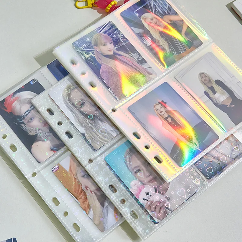 10pcs Korean Photo Album Sleeves Card Binder Photocard Inner Page A5 Transparent Photocard Binder Refill Sleeve Ins Collect Book