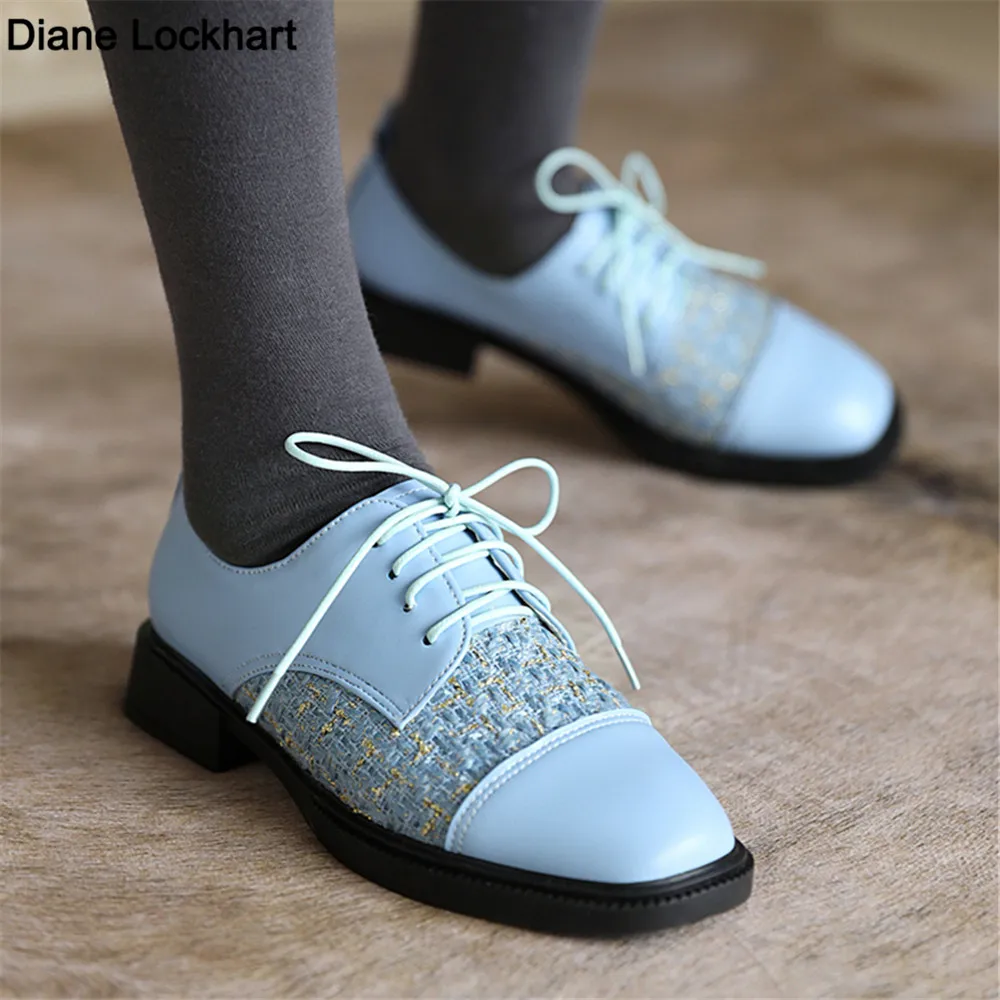 2024 Spring Fashion Korean Shoes Leather Shoes Women Creepers Oxford Shoes For Women Zapatos Casuales De Mujer Mocassin Femme