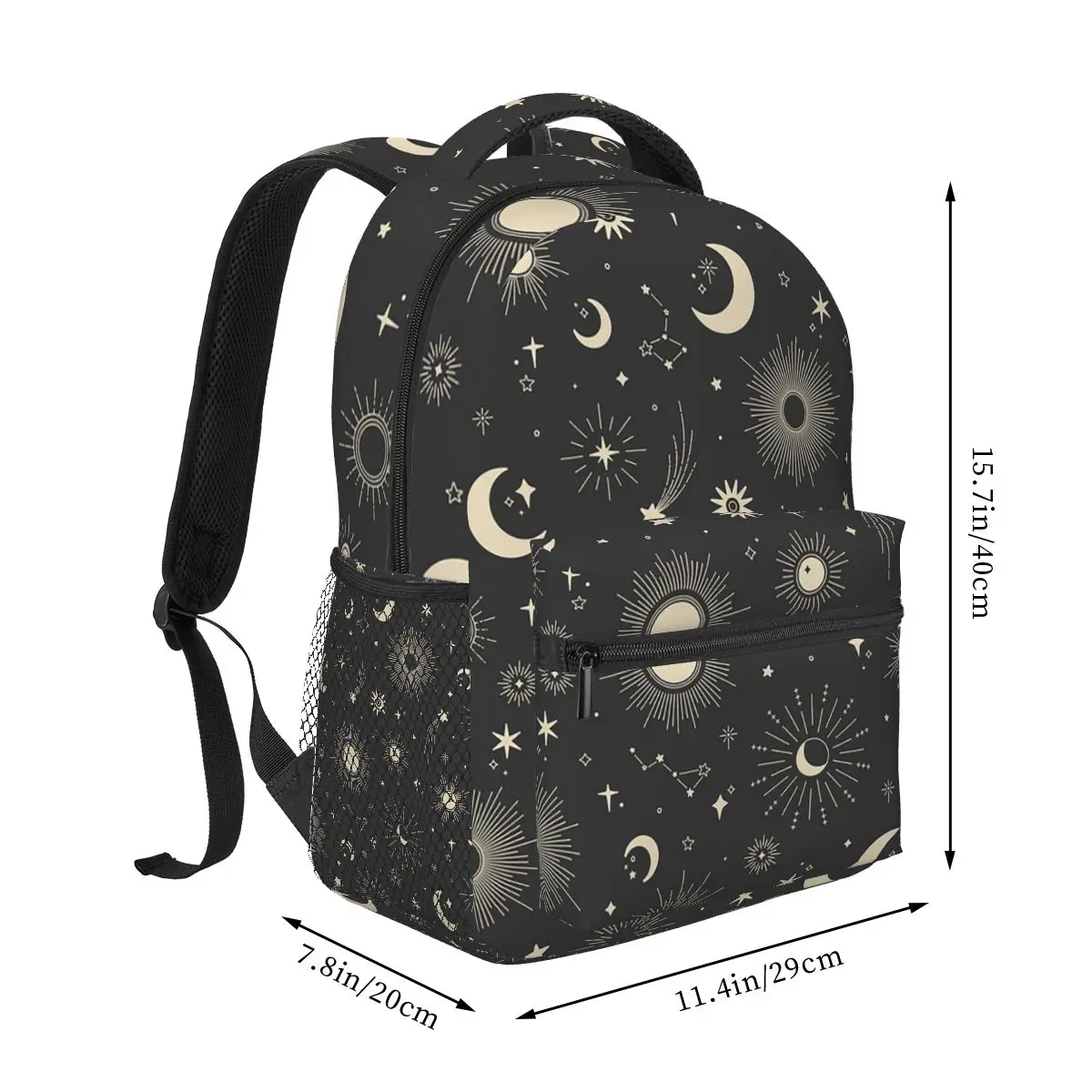 Celestial Galaxy Night Moon And Stars Backpack Hot Sale Daypack Large Capacity Kids BookBag School Bag Shoulder Bags for Unisex