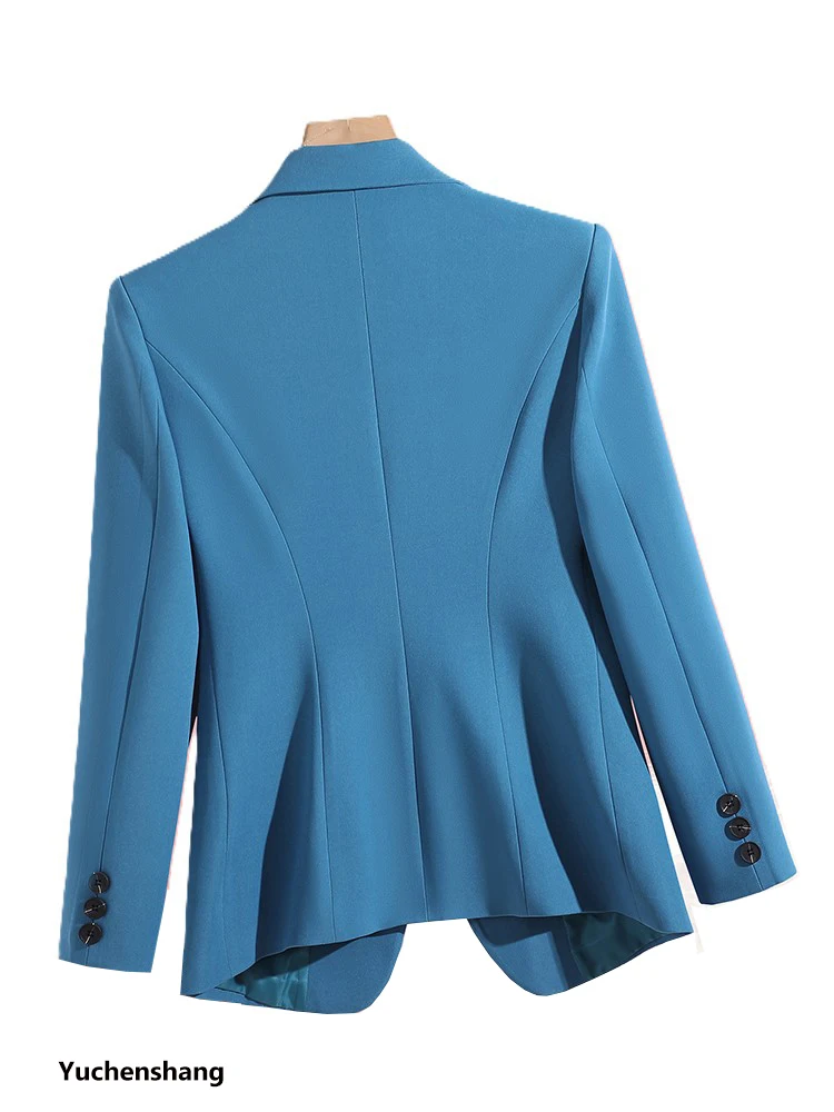 الخريف الشتاء أبيض أزرق أسود المرأة السترة معطف مكتب السيدات الأعمال ملابس العمل سترة رسمية