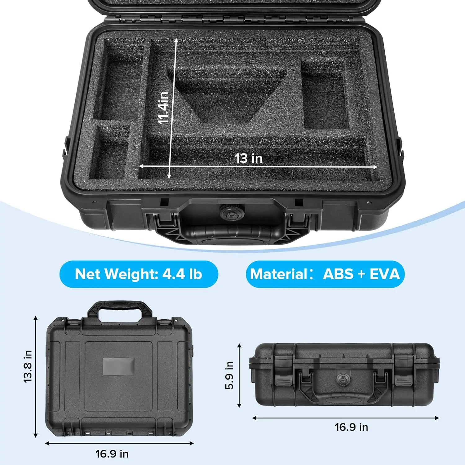 FORZOLA For Starlink Mini Hard Case Waterproof RV Carry Case Bag Travel Storage Box Protector Organizer Anti-Scratch for Outdoor