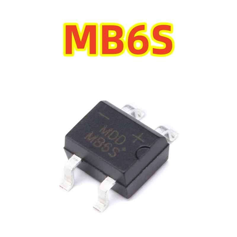 Original Genuine SMD MB6S 1A 600V Rectifier Bridge Stack Single Phase Glass Passivation Rectifier 100% brand new chip