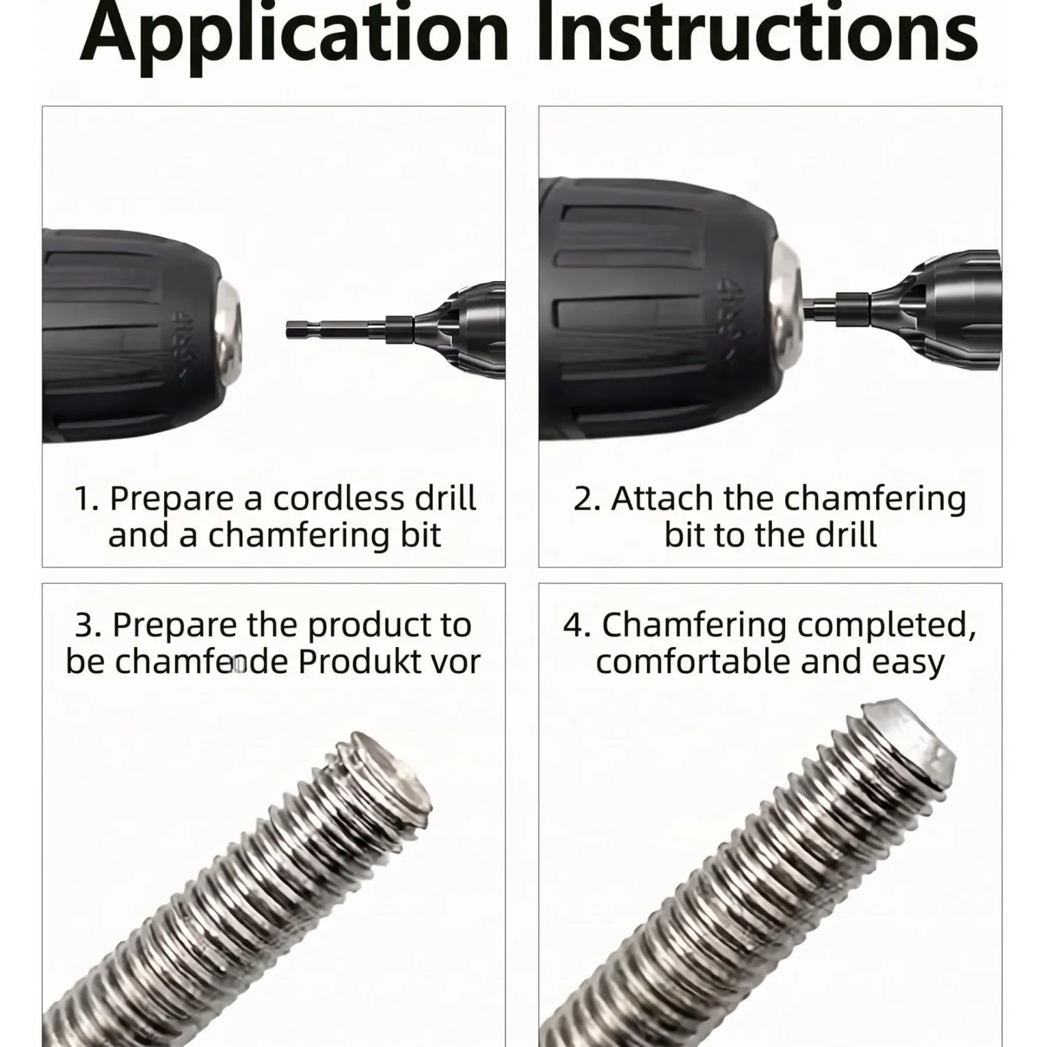 Deburring Tool Set 3-20mm 5-25mm External Chamfer Tool Deburing Handle with 11PCS Blades for External Chamfers Screws Bolts Pipe