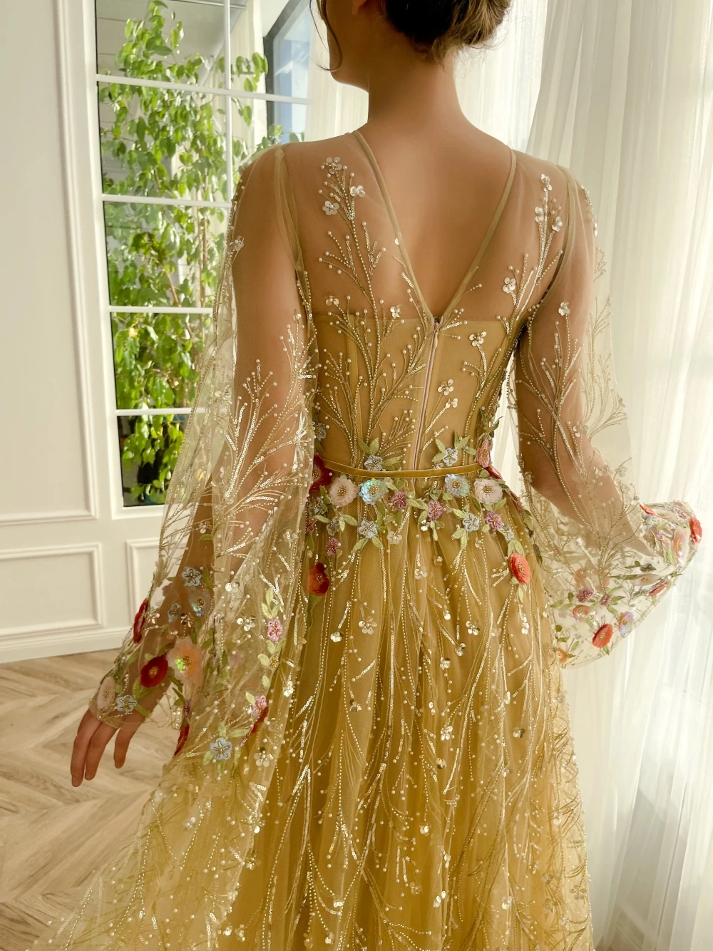 Intricate Flowers Pastoral Evening Dress 2025 Charming Sequins Pearls Cocktail Customized Gorgeous A Line Party Women Prom Gown