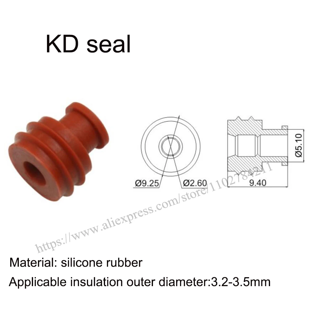 5000PCS KD seal New energy auto seal rubber automotive Waterproof connector terminal plug pin socket