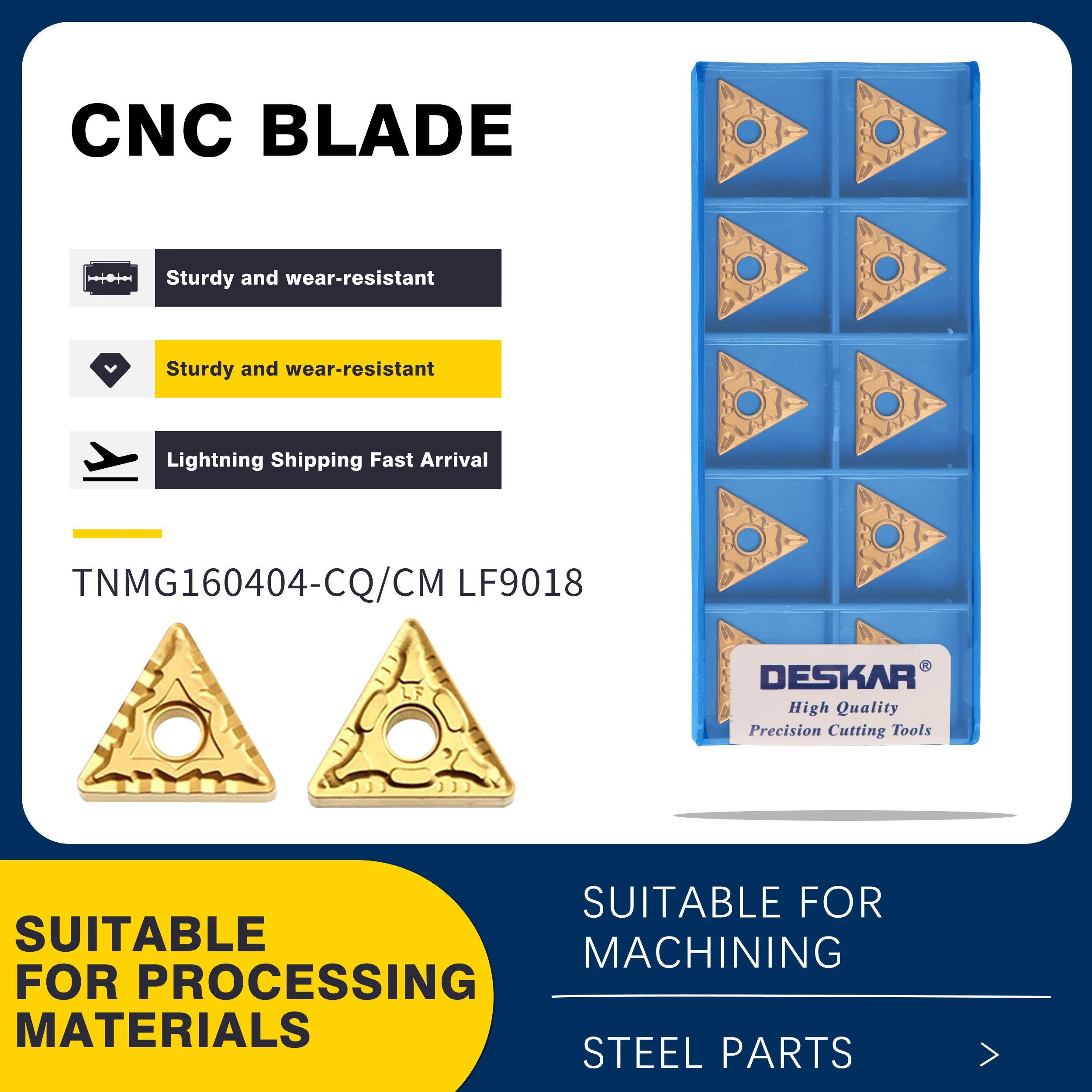 TNMG160404 TNMG160408 TNMG160412 TM CQ HQ PR CM PM MT R-S L-S LF9018 Carbide Cutting  Inserts CNC Lathe Turning Tools,for Steel